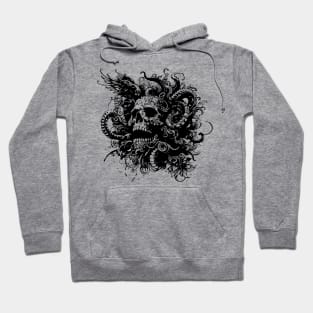 gothic kraken skull Hoodie